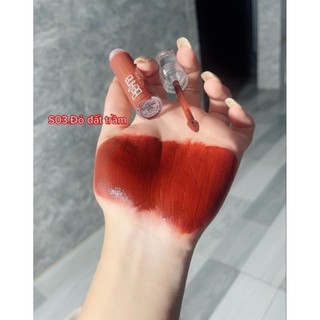 Son lì lâu trôi màu đỏ đất, son Beana S03 siêu hót, tôn da, trắng răng hợp da ngăm và da trắng