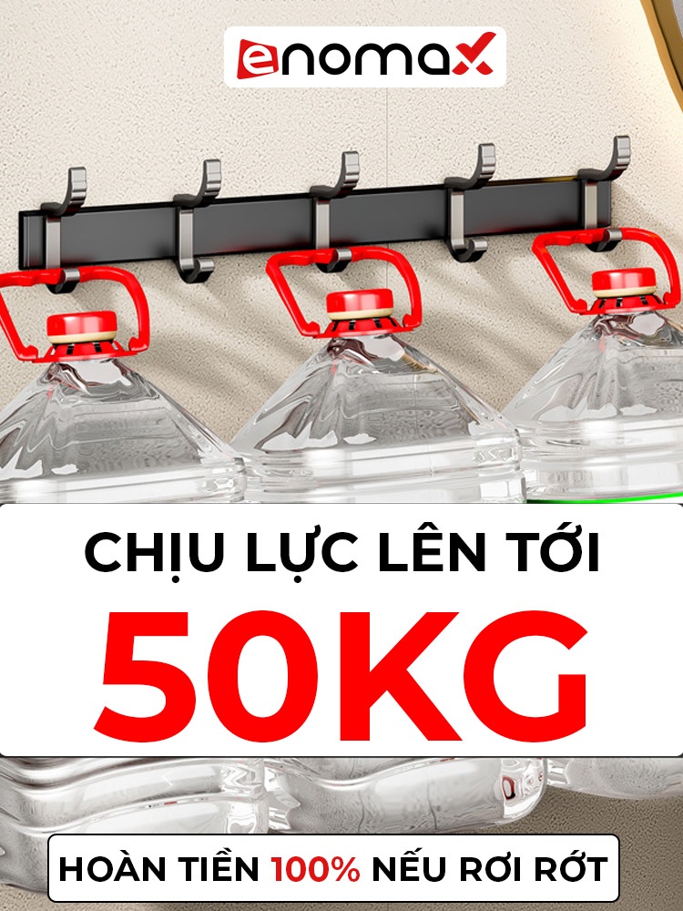 Ảnh Móc treo quần áo dán tường Enomax đa năng. Chất liệu nhôm hàng không cao cấp, chống gỉ. Bảo Hành 10 Năm ( Eno 0151 ) 4