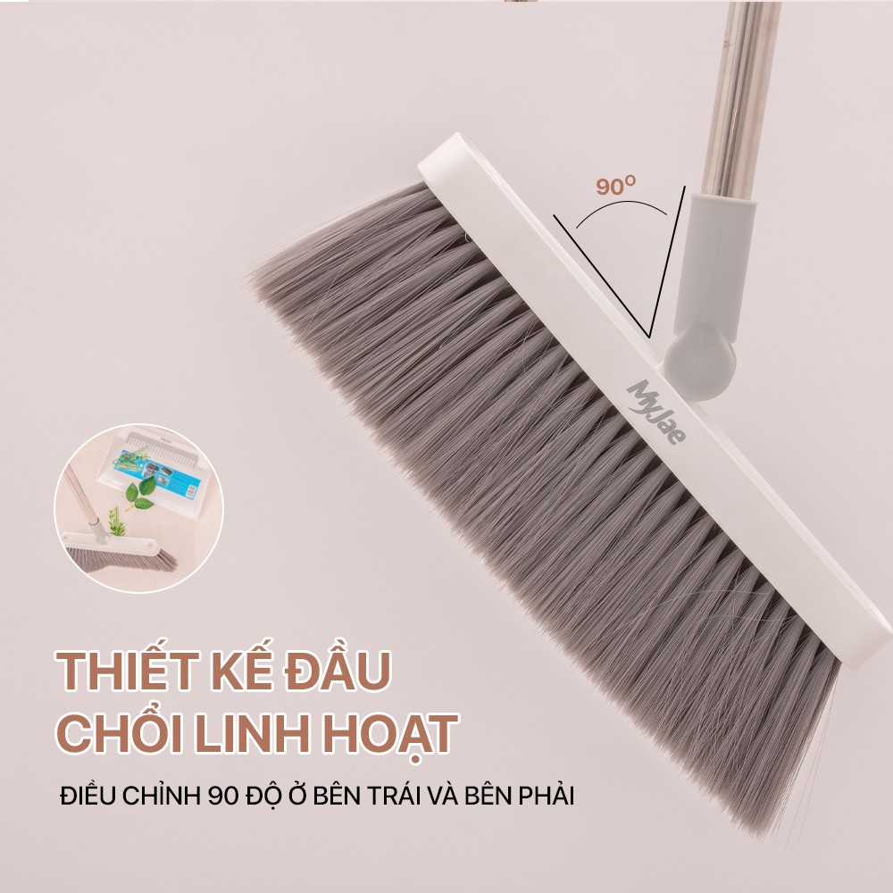 Bộ chổi quét nhà kèm đồ hốt rác gấp gọn đa năng MyJae