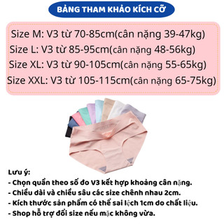 Quần Lót Nữ Đúc Su thun lạnh không đường may cao cấp, quần chip nữ mềm mại kháng khuẩn, thoải mái