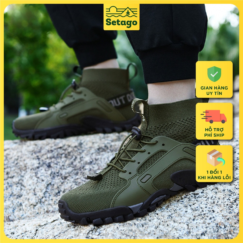 Giày trekking boots - Giày đế cao su dùng leo núi, đi suối, đi đường ...