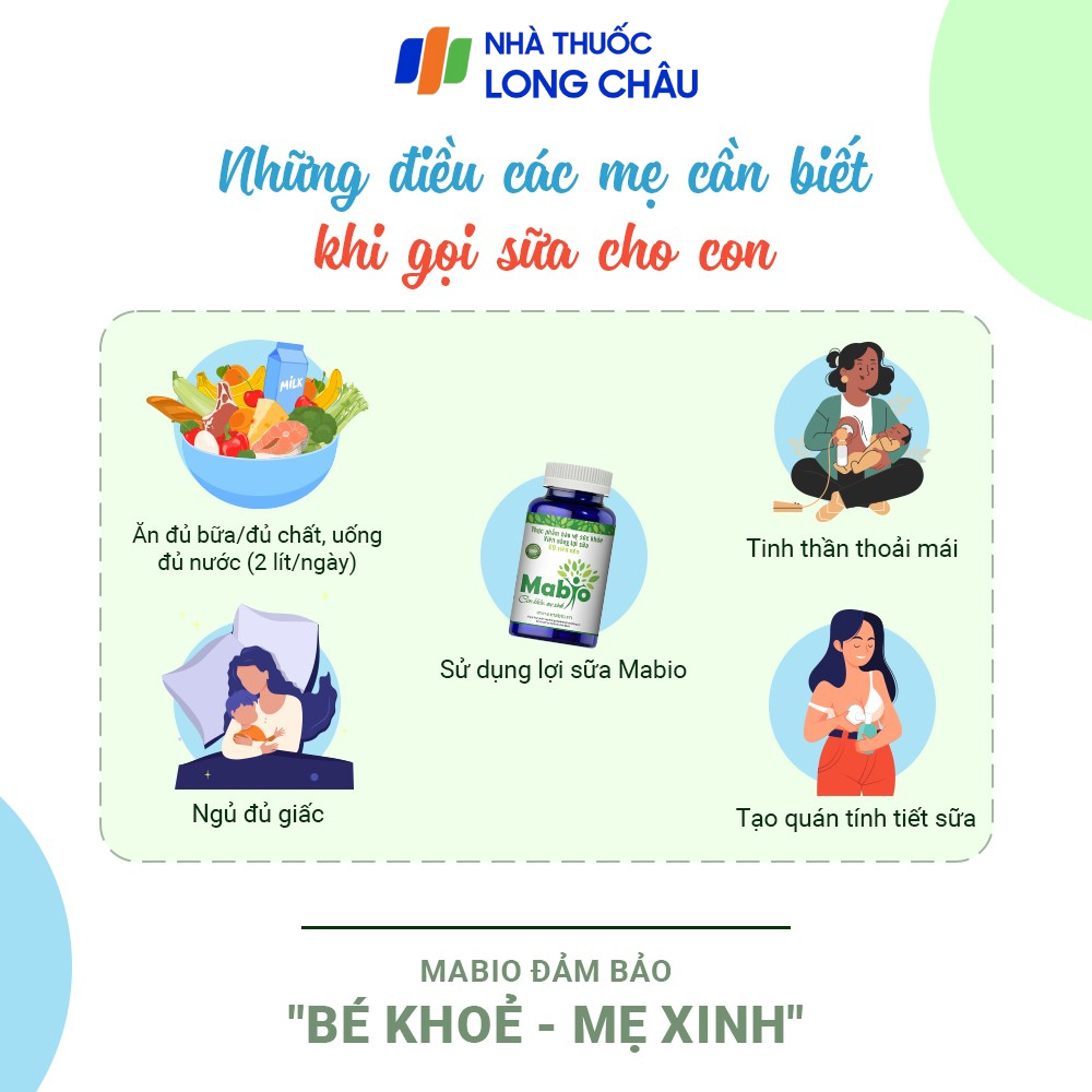 Mabio Lợi Sữa Dành Cho Các Mẹ Sau Sinh Bị Mất Sữa Ít Sữa Combo 4 Hộp Lợi Sữa Mabio Hàng Chính Hãng