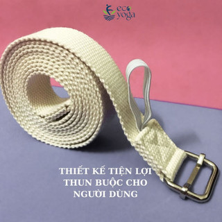 Dây Tập Yoga 2.5m Khuyên Vuông Sợi Bông Tự Nhiên,Tập Yoga Dây Đai Lưng Chỉnh Hình Chống Gù Lưng
