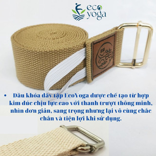 Dây Tập Yoga 2.5m Khuyên Vuông Sợi Bông Tự Nhiên,Tập Yoga Dây Đai Lưng Chỉnh Hình Chống Gù Lưng