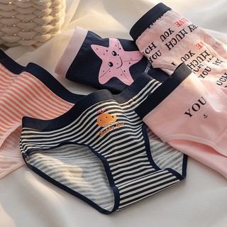 Quần lót nữ cotton cạp vừa lưng chun, mềm mại, khử mùi, kháng khuẩn KING SHOP L-378