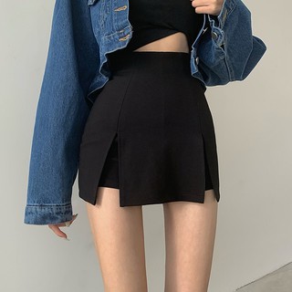 Chân Váy Dáng CHỮ A XẺ 2 BÊN Nữ Thời Trang Hàng Cao Cấp Lưng Cạp Cao Có Lót Trong
