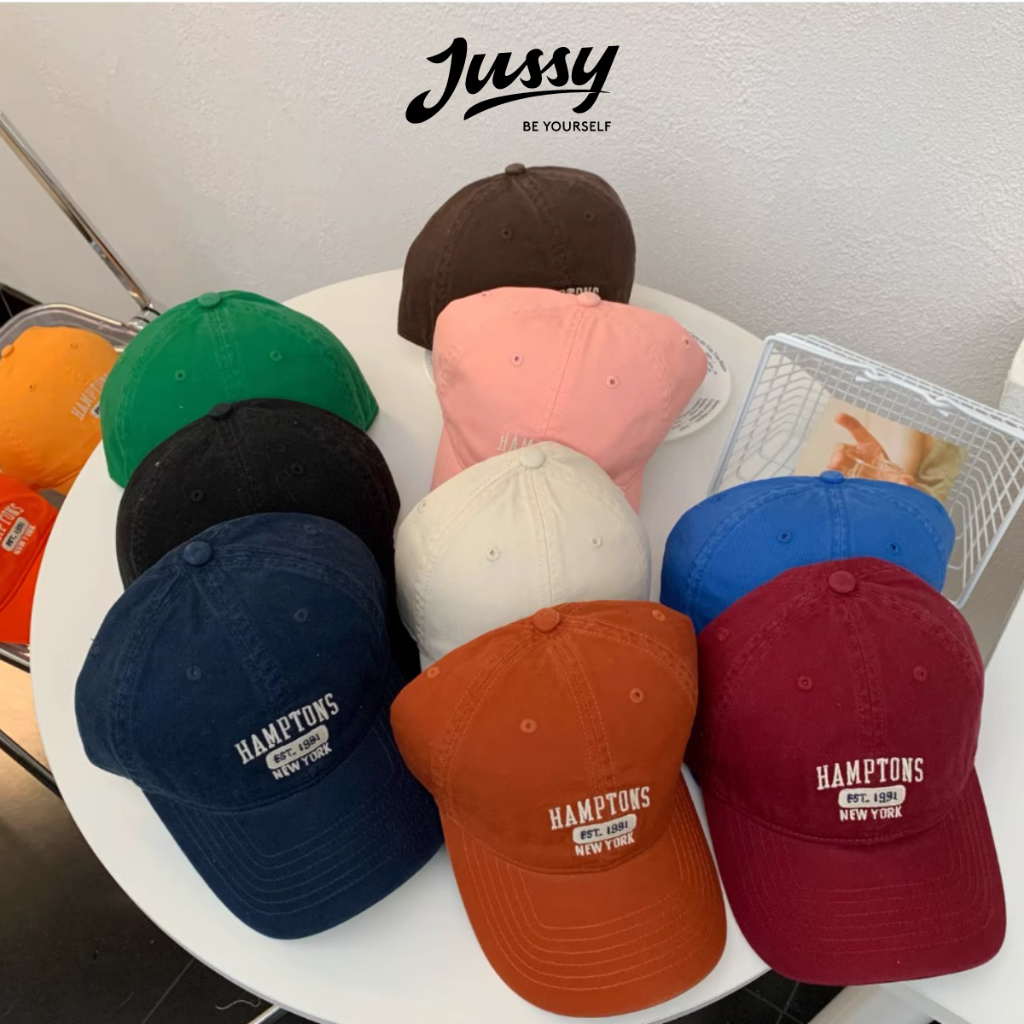 Mũ Lưỡi Trai HAMPTONS Jussy Official Form Mềm Chất Vải Cotton Thoáng Mát Nhiều Màu Hot Trend