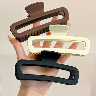 Kẹp Tóc Càng Cua Hình Chữ Nhật Vòm Màu Đục 13cm Thời Trang Ngọt Ngào Cho Nữ
