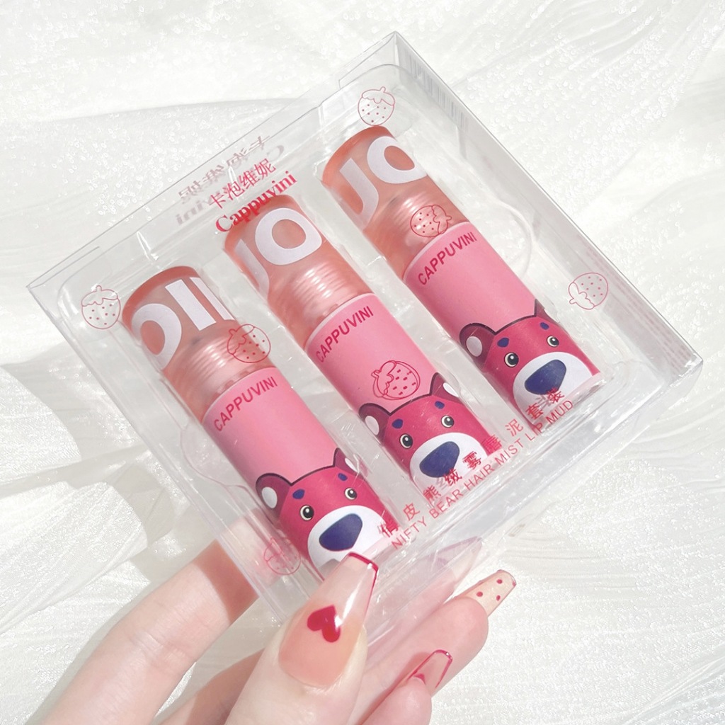SET SON GẤU DÂU CACE 3 CÂY | Shopee Việt Nam