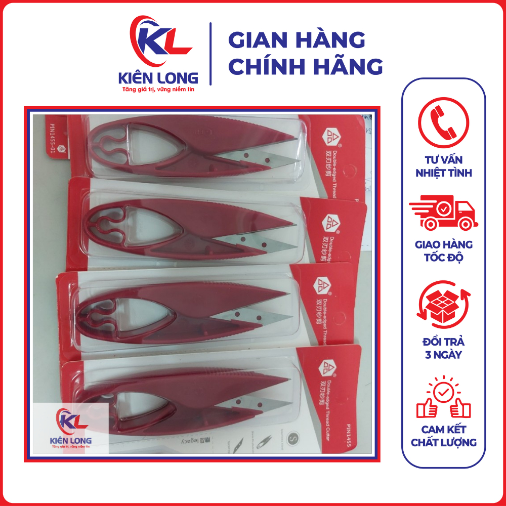 Kéo Bấm Chỉ Cán Nhựa Đỏ Có Lưỡi Dao Thay Thế – Hàng Chính Hãng