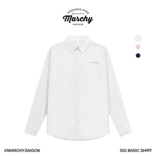 MARCHY - Sig Basic Shirt - Áo sơ mi trơn