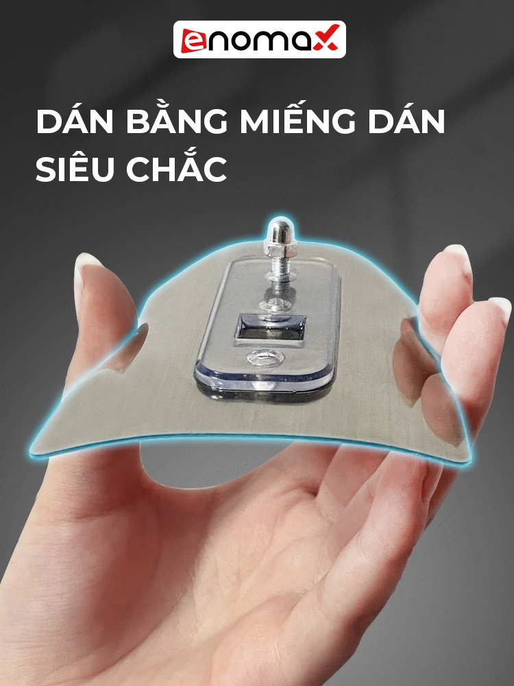 Ảnh Kệ nhà tắm dán tường Enomax để mỹ phẩm, xà phòng, để đồ gọn gàng và sạch sẽ. Chất liệu nhôm hàng không (Eno 0145) 3