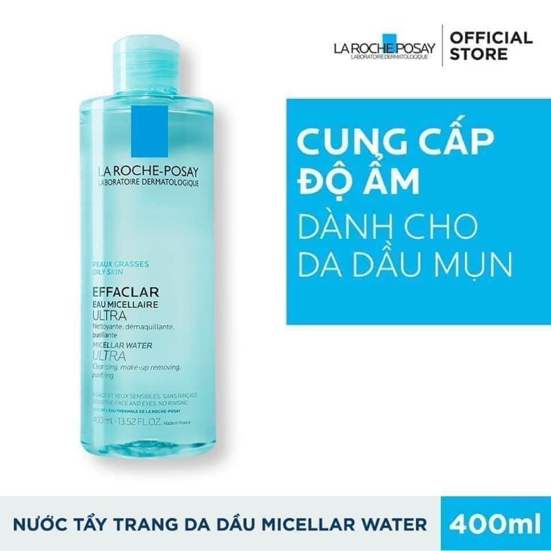 [HÀNG CTY CÓ TEM PHỤ] -  TẨY TRANG LAROCHE POSAY 400ML