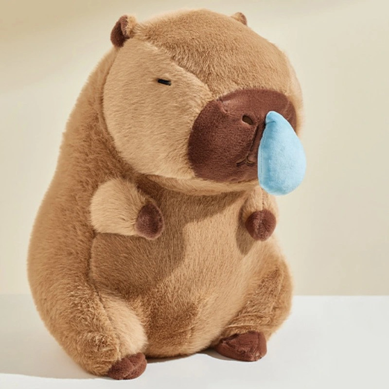 Thú nhồi bông capybara chảy mũi dễ thương, 3 kích thước 45cm, 33cm, 22cm