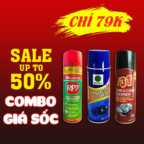 Combo Yamaha RP7 tẩy rỉ xét, xịt chế lạc đà 3T, xịt chế Botny xúc rửa ...