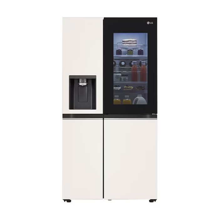 Tủ lạnh LG Side by side Instaview Doorindoor và ngăn lấy nước ngoài UV nano 635L màu be GR
