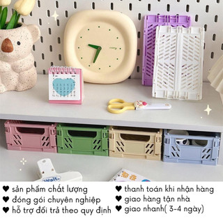 Hộp Đựng Đồ Mini Phụ Kiện Văn Phòng Phẩm Để Bàn Decor Đồ Dùng Học Tập DDT38