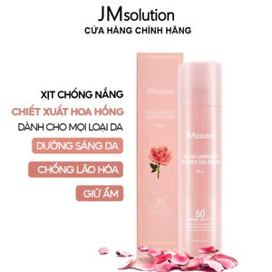 Xịt chống nắng JM solution glow luminous flower mist (màu hồng)