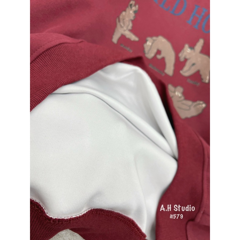 Áo nỉ 2 da cổ tròn