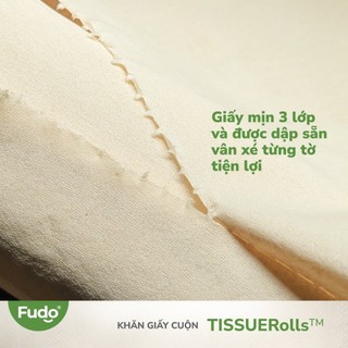 COMBO 10 CUỘN Khăn giấy tre tự nhiên Fudo - Giấy cuộn 3 lớp