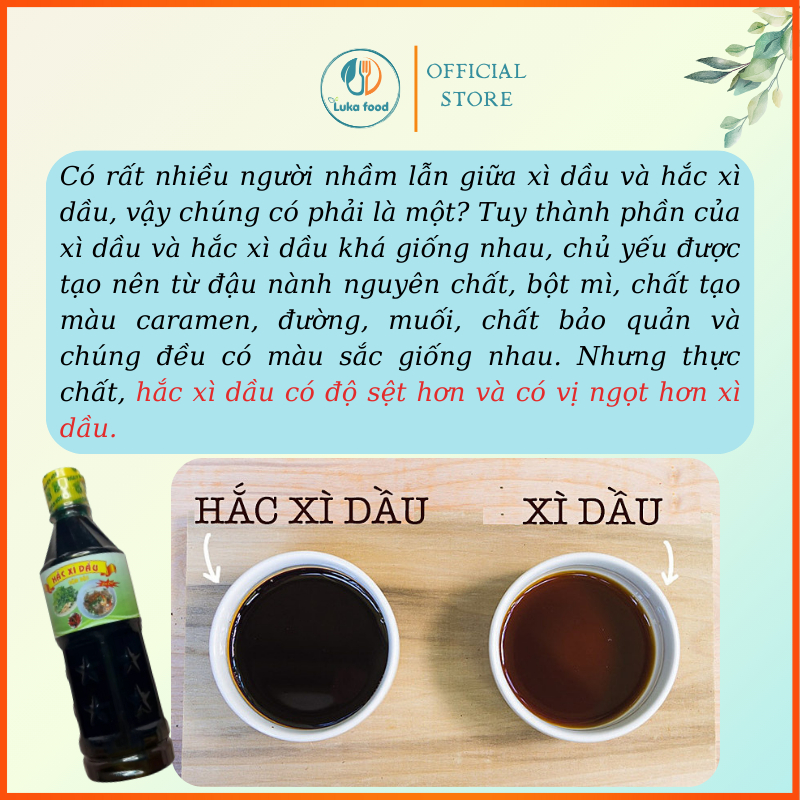 Hắc Xì Dầu Nguyên Hòa 500ml - Nước Tương Đen Sánh Đặc, Lên Màu Đẹp, Chuẩn Vị Hoa Làm Bột Chiên, Hủ Tiếu Khô Laku Food