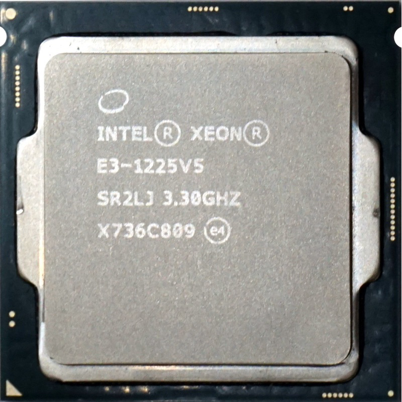 CPU Intel Xeon E3-1225 v5 (3.3GHz turbo 3.7GHz, 4 nhân 4 luồng, 8MB ...
