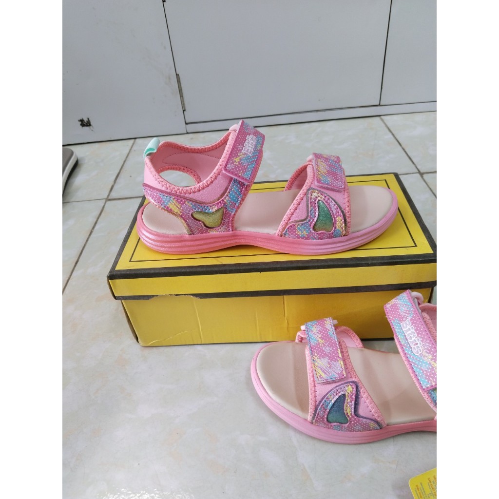 SANDAL BÉ GÁI BEG001500 xanh - hồng