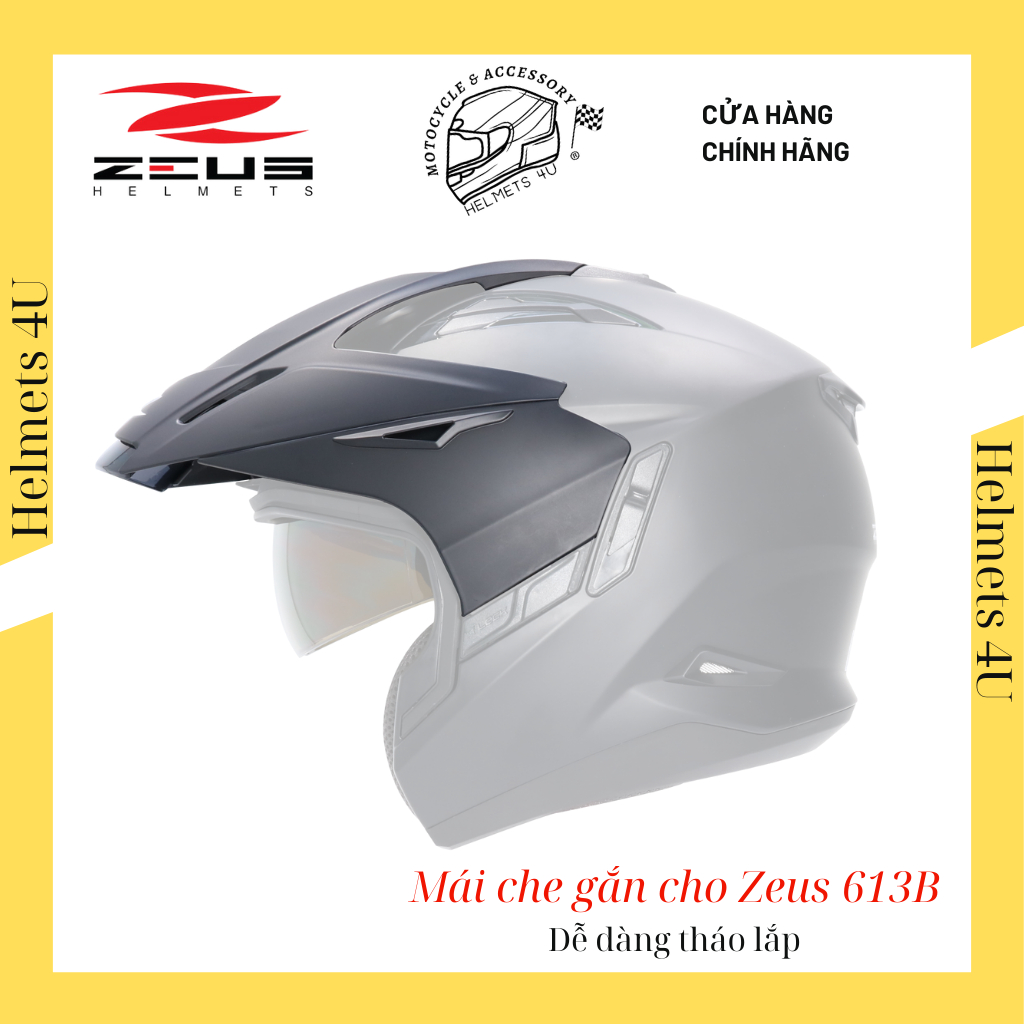 Mái che nắng gắn cho mũ bảo hiểm Zeus 613B chính hãng - Helmets 4U ...