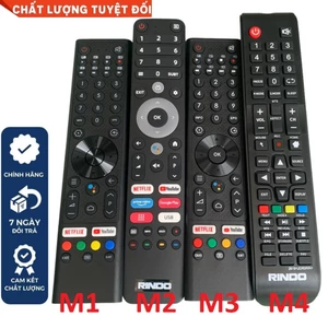 Điều khiển tivi Rindo chính hàng có giọng nói, remote tv rindo smart thông minh đủ mẫu - Hàng mới, Tặng kèm Pin