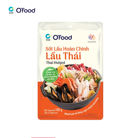 Sốt lẩu hoàn chỉnh O'food gói 180g, có 4 vị