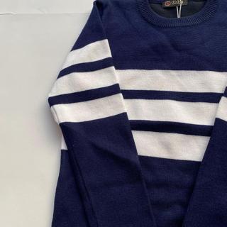 Áo len nam Cổ tròn Hàn Quốc màu Xanh than Kẻ ngang ABABA dáng ôm body Tronke3v-m9-than