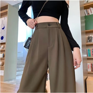 Quần ống rộng 1 khuy phong cách HÀN QUỐC