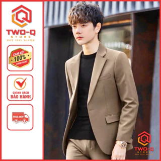 Áo Vest Nam , Áo Blazer Nam Màu Nâu thiết kế chuẩn form dáng Hàn Quốc – Two-Q STORE