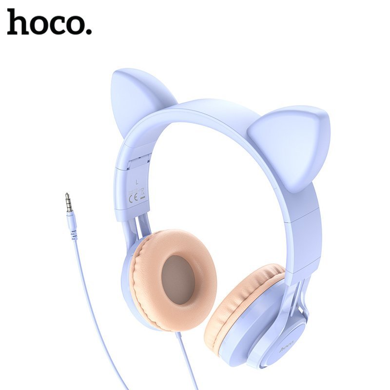 Tai nghe chụp tai mèo Hoco W36 hỗ trợ mic chân cắm 3.5 mm có các màu ...