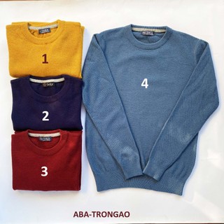 Áo len nam cổ tròn màu Đỏ dáng ôm body đẹp dễ phối đồ mặc Giáng sinh hoặc Tết ABABA trongaoAT-do