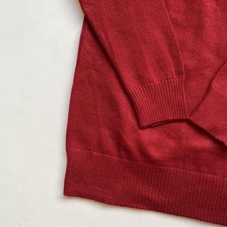 Áo len nam màu Đỏ Cổ tròn Trơn dáng Ôm body len cao cấp ABABA tronvisco-do
