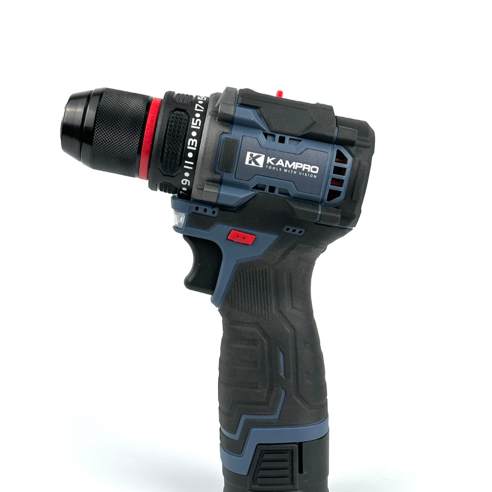 Máy khoan pin Kampro 18V đầu kẹp Autolook 10mm động cơ không chổi than