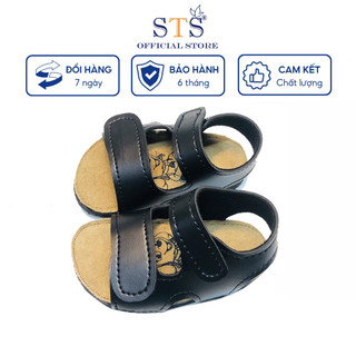 Sandal tập đi cho bé trai bé gái ,sandal da bò êm ái mềm mịn quai ngang đế trấu nhiều màu mã stk09 hàng cao cấp