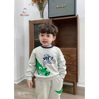Bộ nỉ dài bé trai hình cá sấu 1-6 tuổi (9-24kg) N009