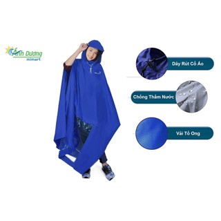 Áo mưa dơi vải dù màu trơn - Áo mưa choàng đi xe máy có ni-lông trắng xem xăng chỉ số xe