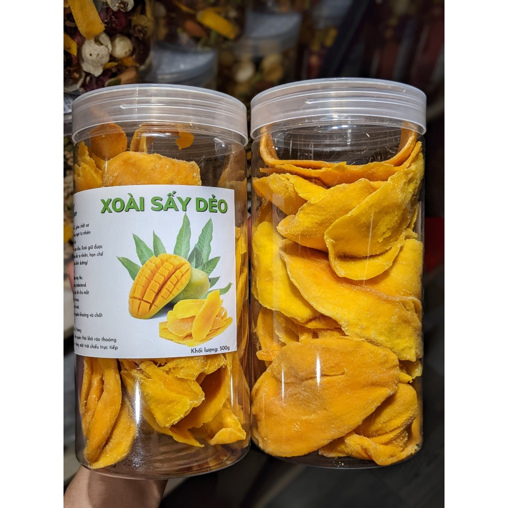 Xoài sấy dẻo KD Shop chua ngọt thơm ngon, hương vị màu sắc tự nhiên 500g/ bịch