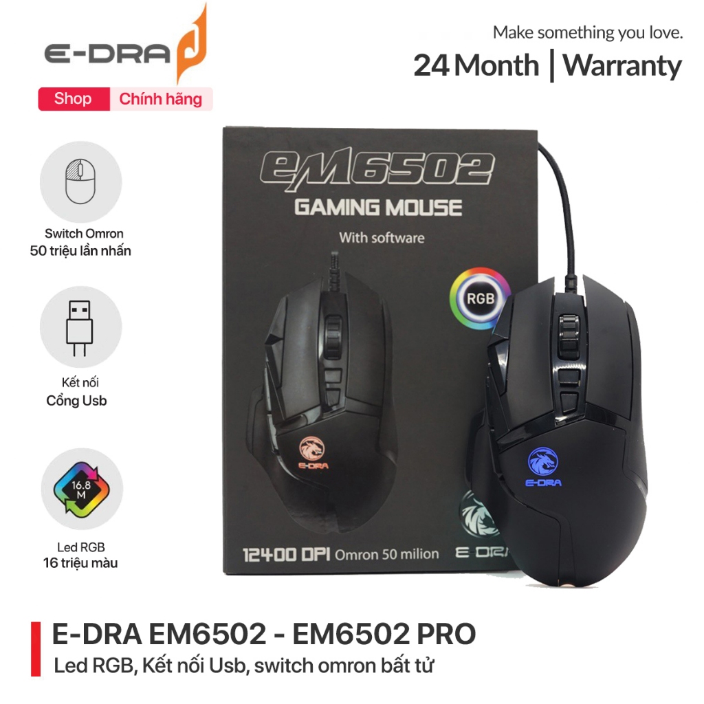 Chuột gaming, Chuột chơi game có dây E-Dra EM6502 / EM6502 Pro, chuột ...