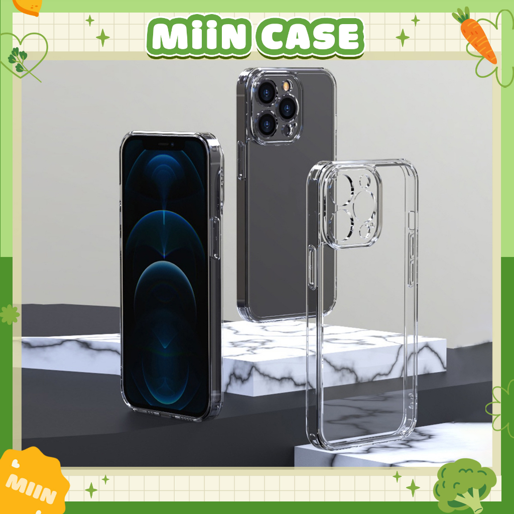 Ốp Lưng iPhone Trong Suốt Cao Cấp, Chống Sốc, Bảo Vệ Camera - iP 6/6s/7/8/Plus/X/XS/XR/11/12/13/14/15/16/Pro/Max/Mini - 1