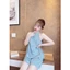 Set đồ ngủ nữ cổ yếm quần dài mặc nhà vải Latin mềm mát Freesize 54kg -cn90