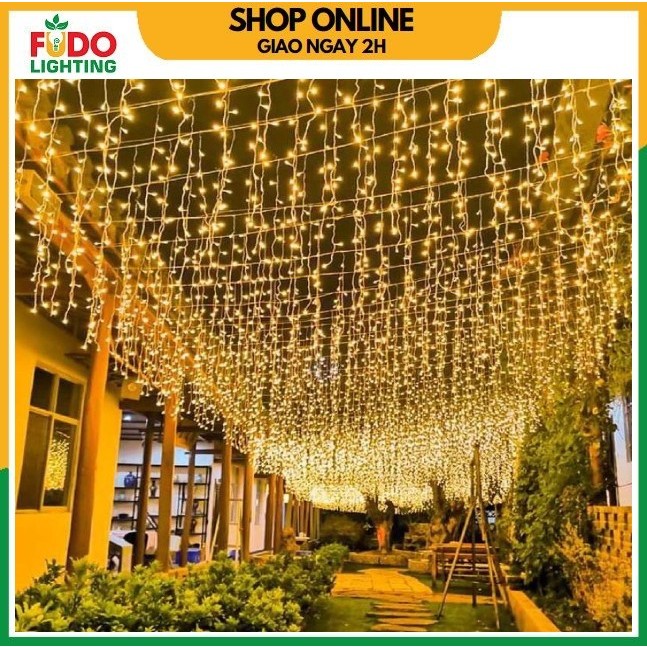 Dây đèn LED rèm mành 4M,6M,8M,12M độ dài 60CM màu vàng ấm, trắng, đủ ...