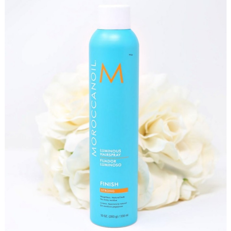 Gôm xịt tóc - Moroccanoil Luminous Hair Spray Strong Finish - tăng bóng và giữ nếp tóc chắc lâu dài (330ml) - LT