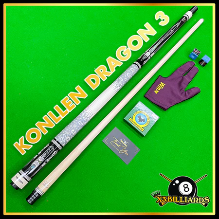 Cơ Bida Lỗ KONLLEN DRAGON 03 Gậy Bi A Pool Ren Radial Ngọn Công Nghệ XTC Giảm Bạt