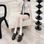 Giày lười nữ da bóng đế độn thời trang, loafer nữ đế cao 4cm, giày búp bê nữ da mềm hot trend P-004