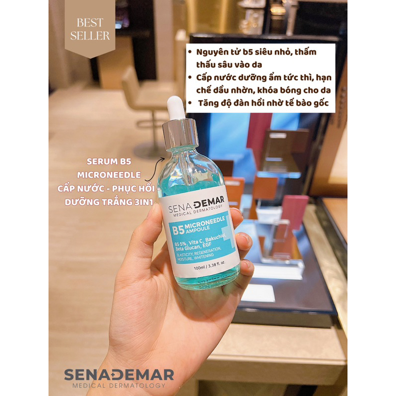 Serum B5 sena demar b5 microneedle ampoule giúp dưỡng ẩm, giảm nhăn, 50ml/100ml - hạn 2028 serum b5 senademar  IS441