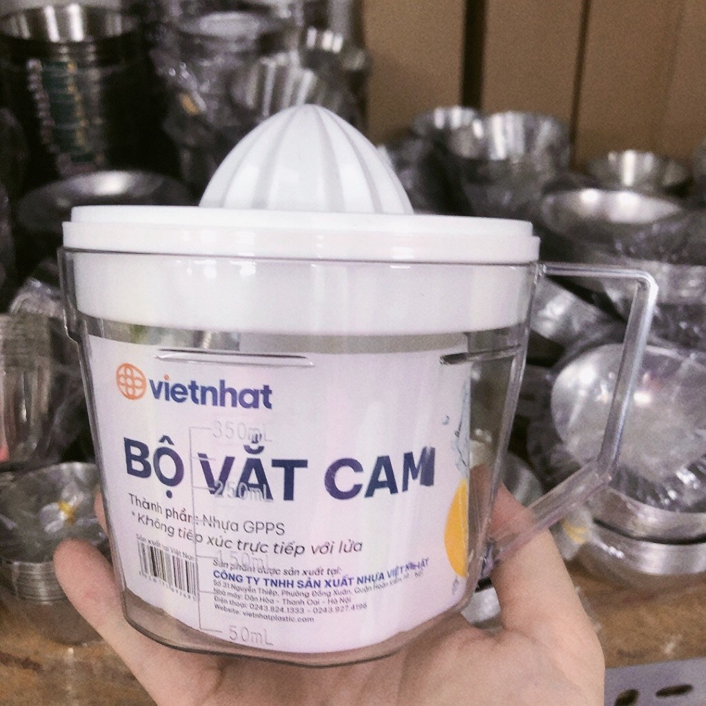Dụng cụ vắt cam  - Bộ Vắt cam trong suốt đa năng tiện dụng - Việt Nhật